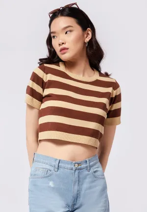 Striped Knit Crop Top