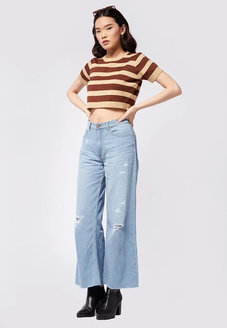 Striped Knit Crop Top