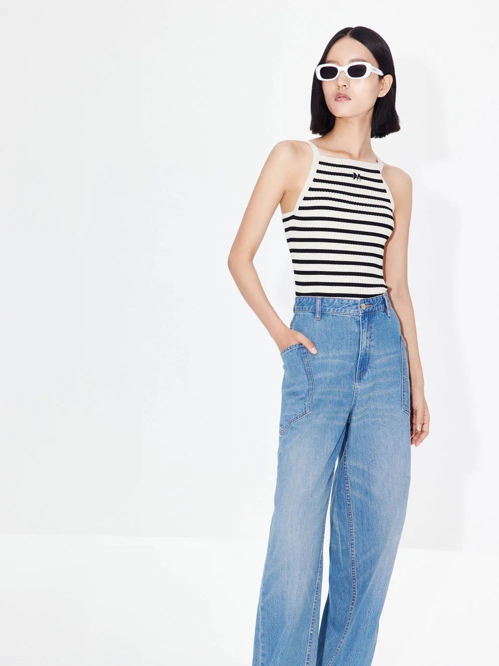 Striped Knit Tank Top