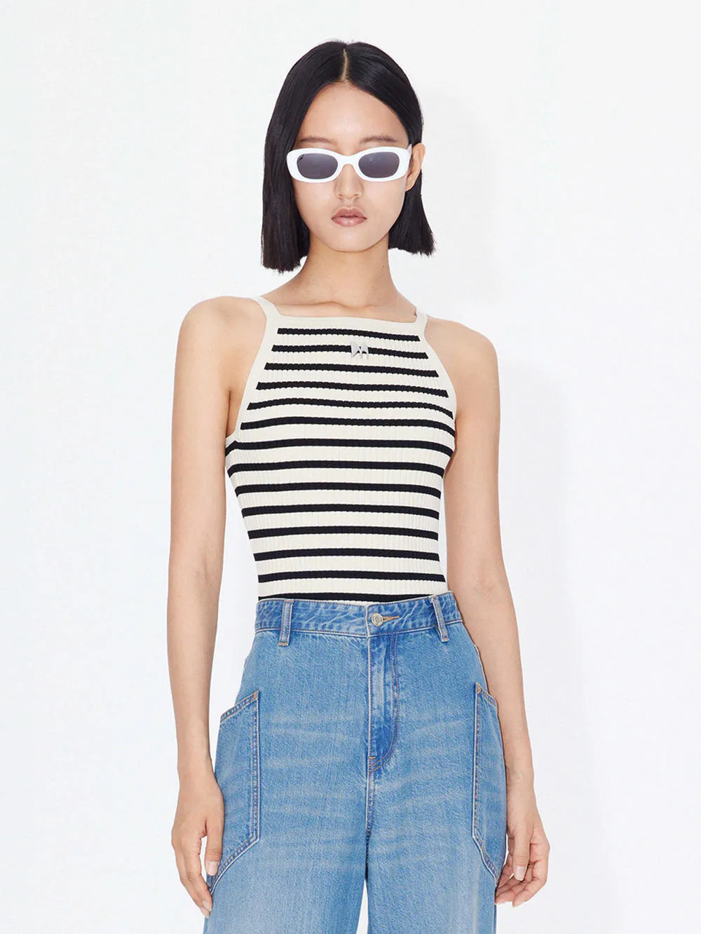 Striped Knit Tank Top
