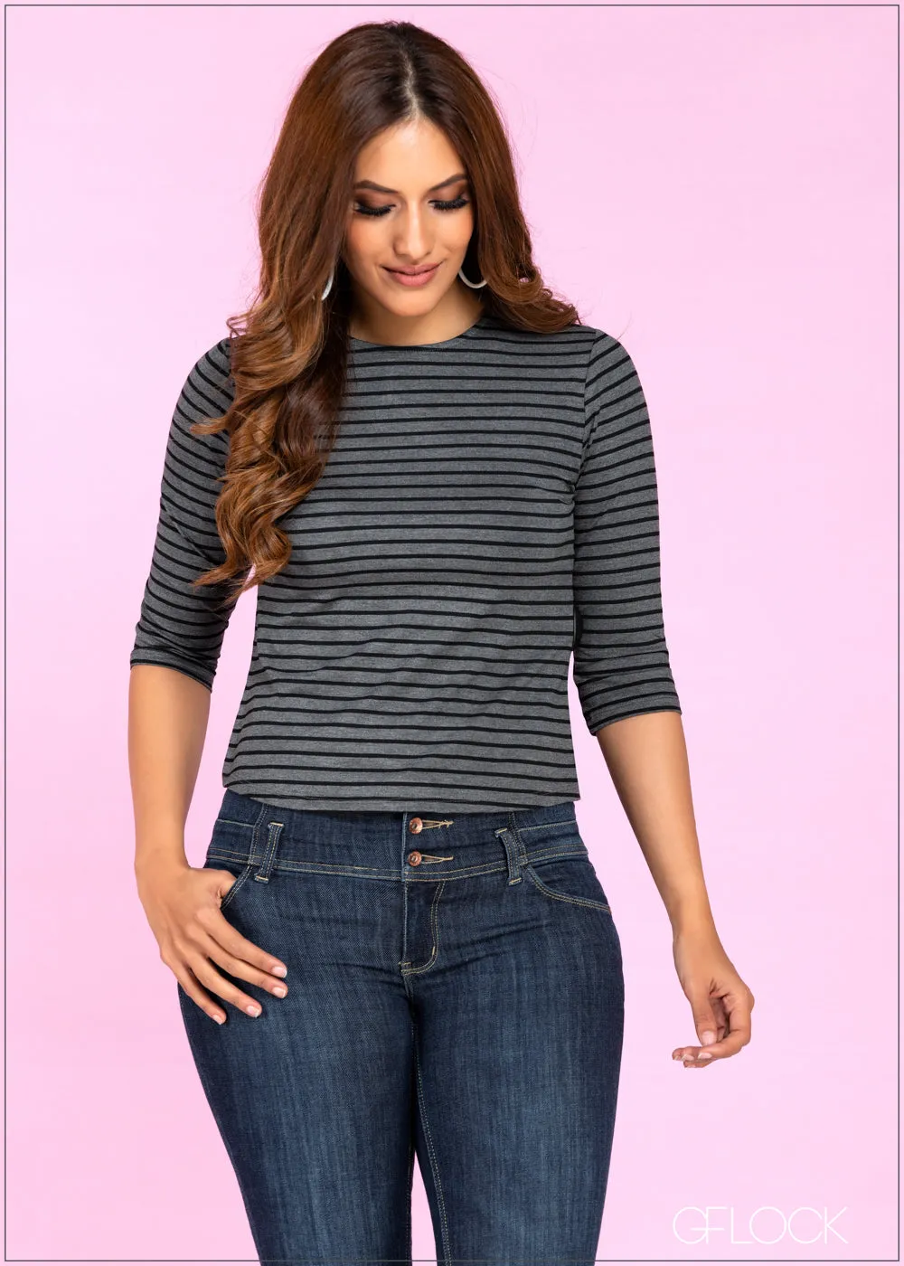 Striped Knit Top