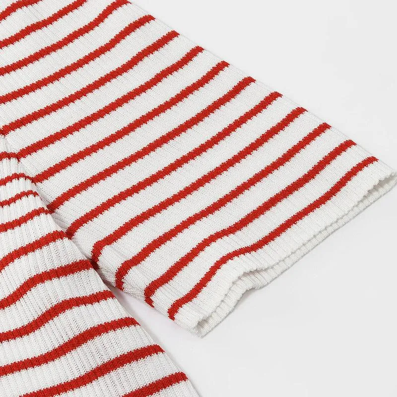 Striped Skinny Knit Top