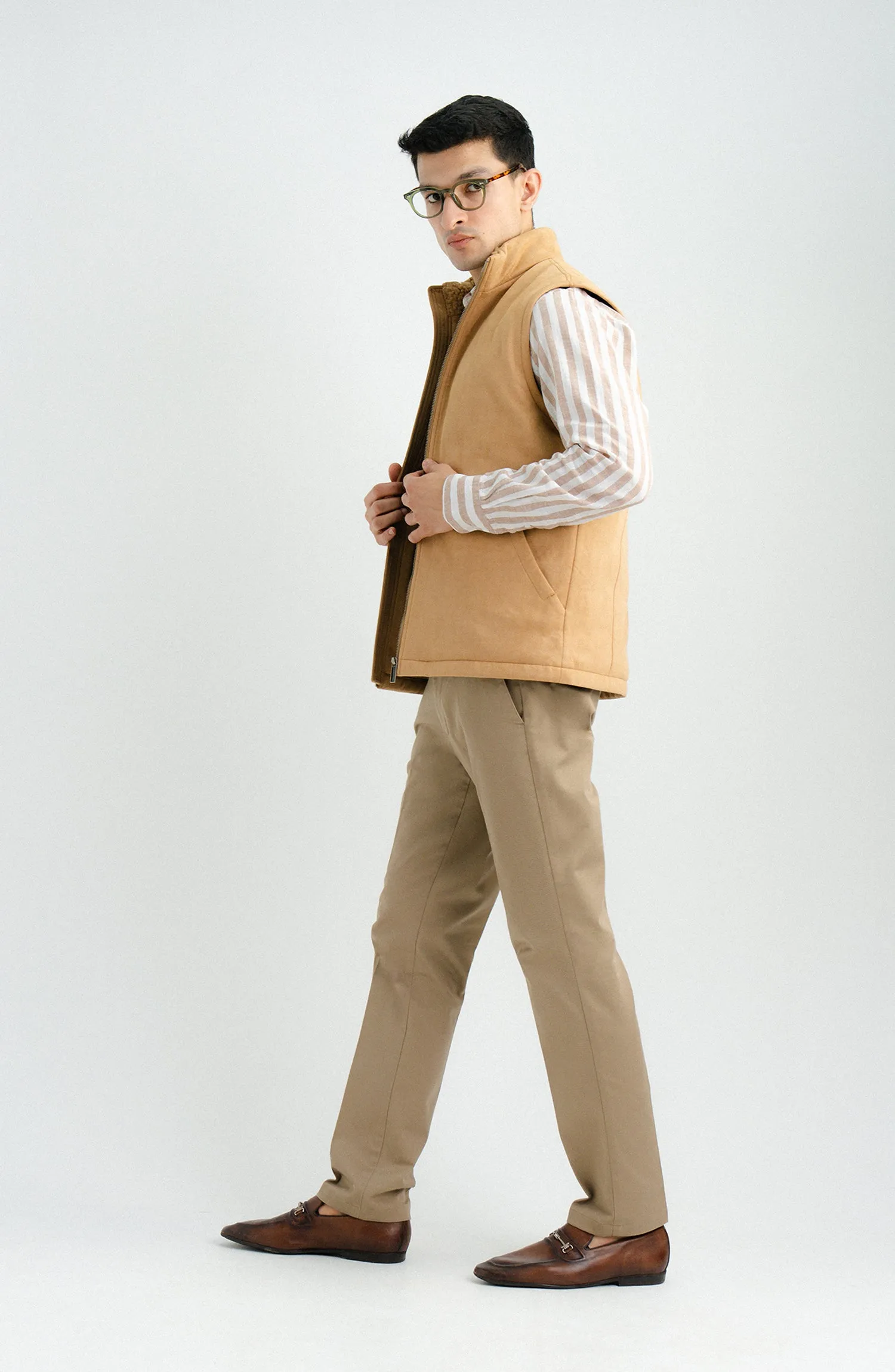 SUEDED SHERPA VEST