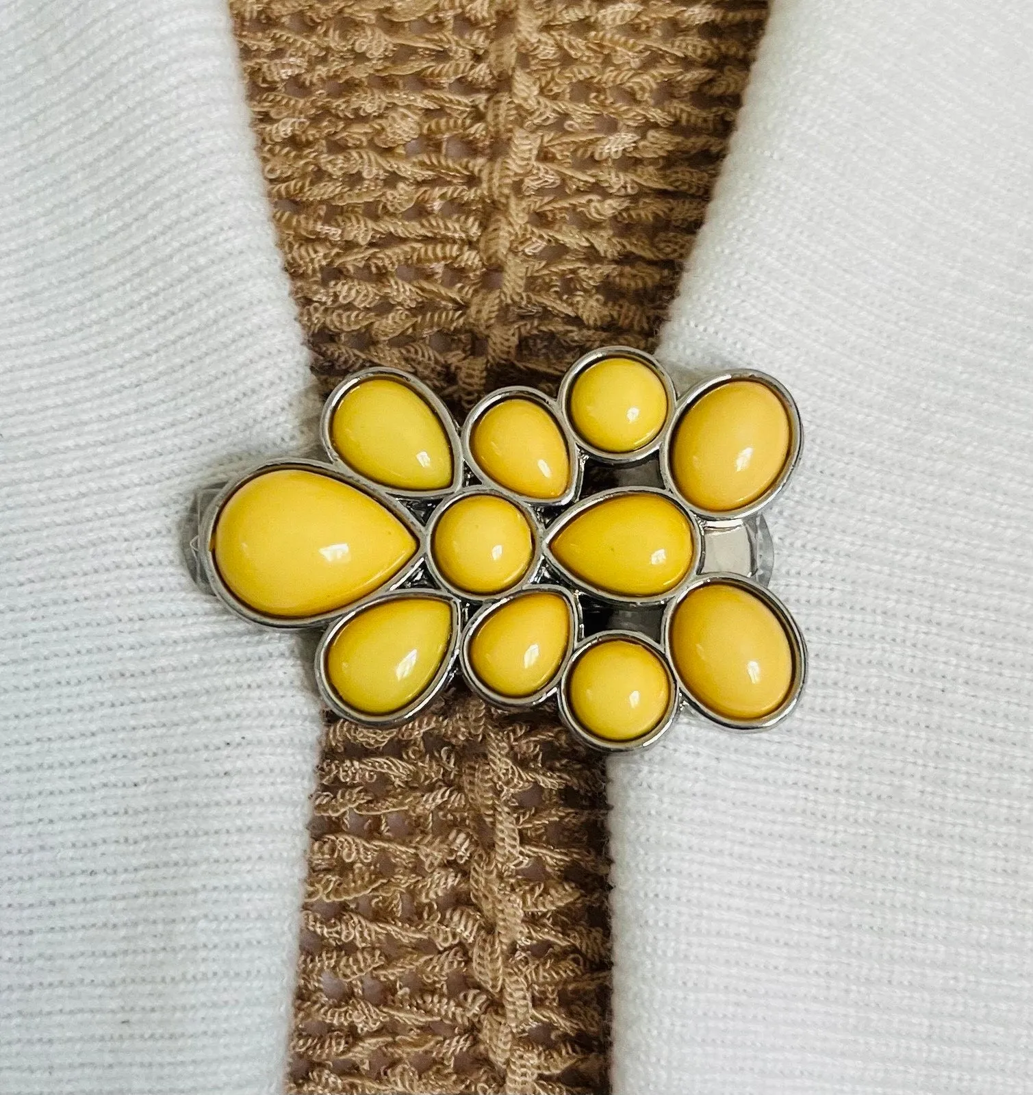 Sweater Clips Retro Yellow Sweater Clip Rhinestone Cardigan Clips for Cloak Clasp Cinch Clip Birthday Gift for mom Gift for Her