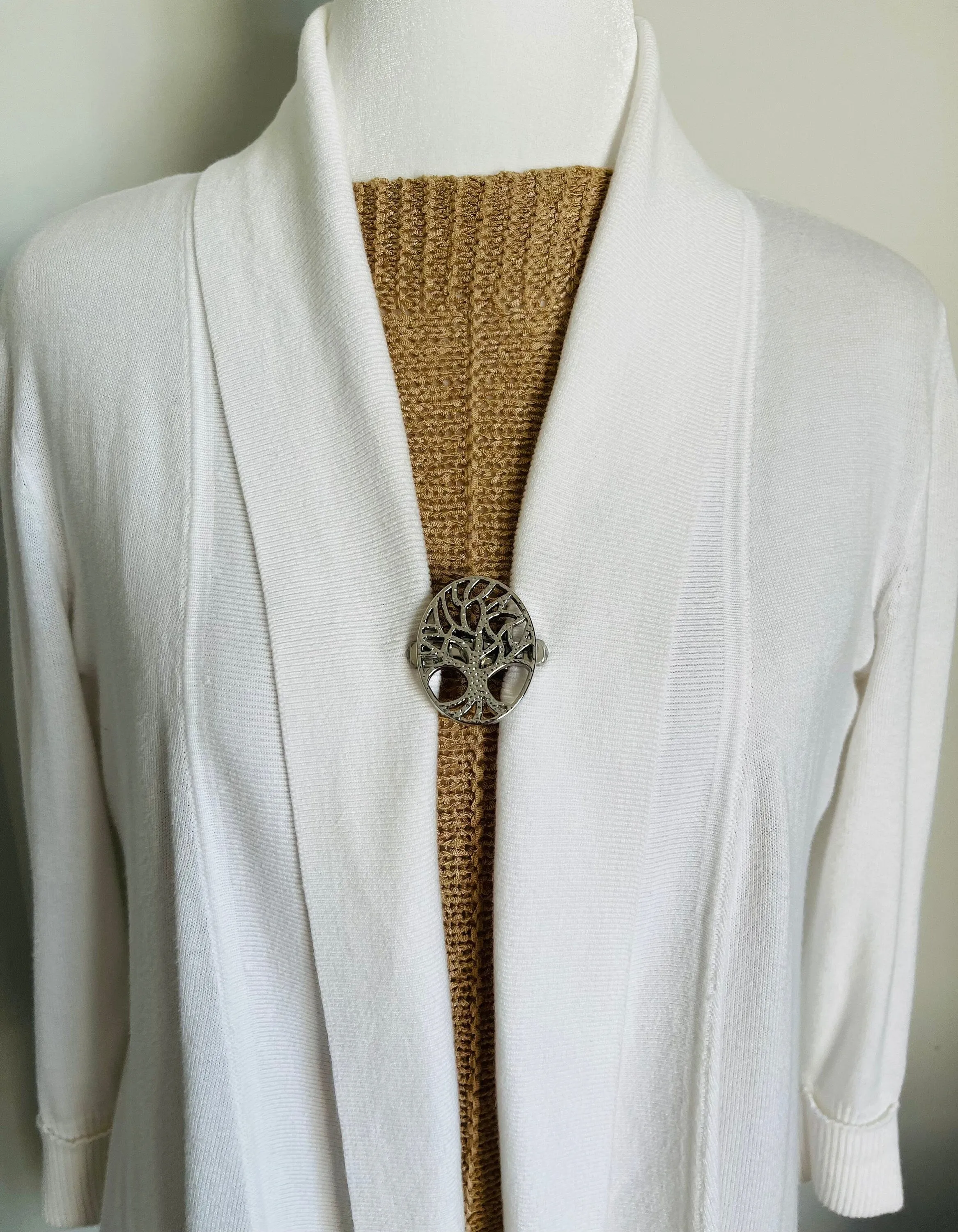 Sweater Clips Tree of Life Cardigan Clasp Sweater Clip Sweater Guard Shawl Pin Jewelry Gift Gifts for Her by Fabulici