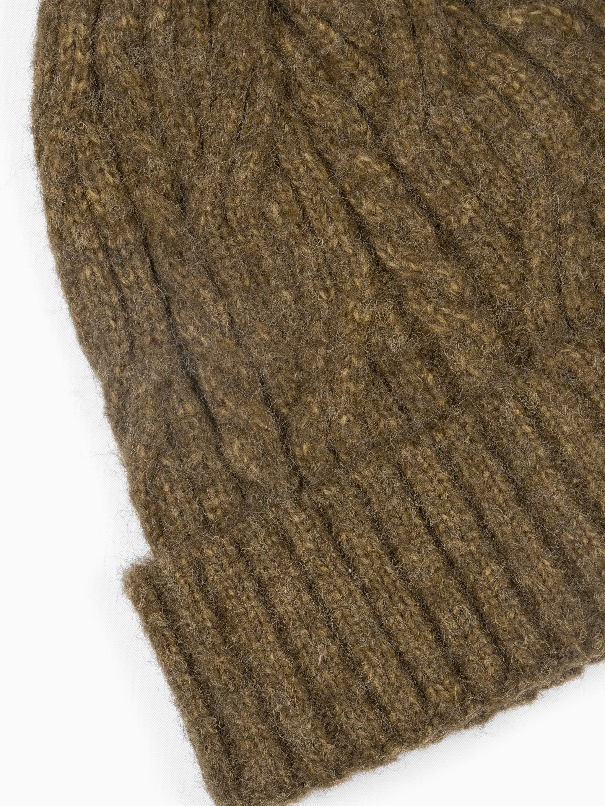 Tatum Beanie Hat - Khaki, Cable Knit