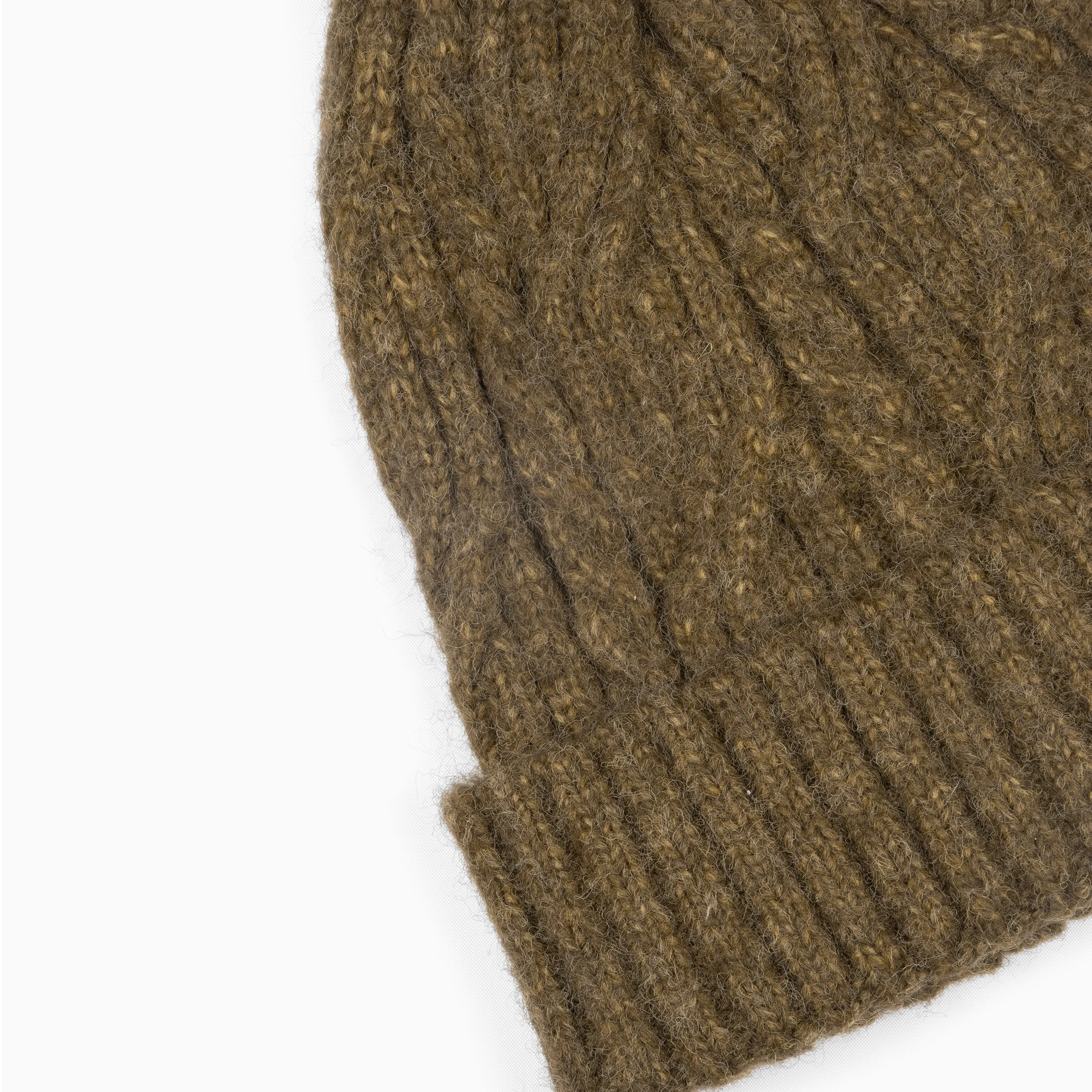 Tatum Beanie Hat - Khaki, Cable Knit