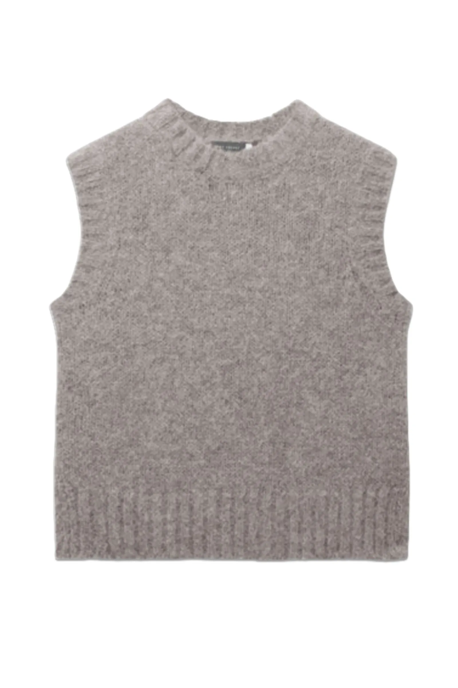 Taupe Sleeveless Knit Top