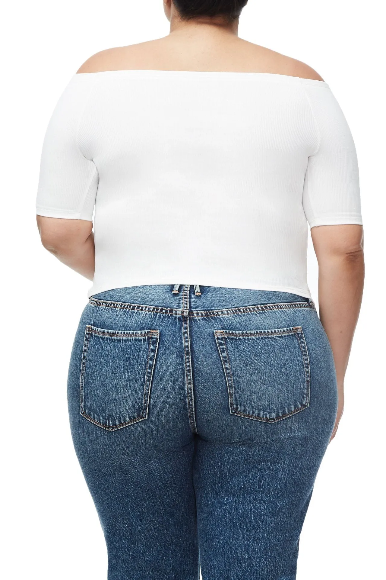 THE OFF SHOULDER CROP TOP | WHITE001