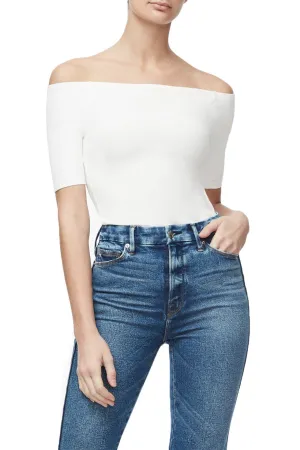 THE OFF SHOULDER CROP TOP | WHITE001