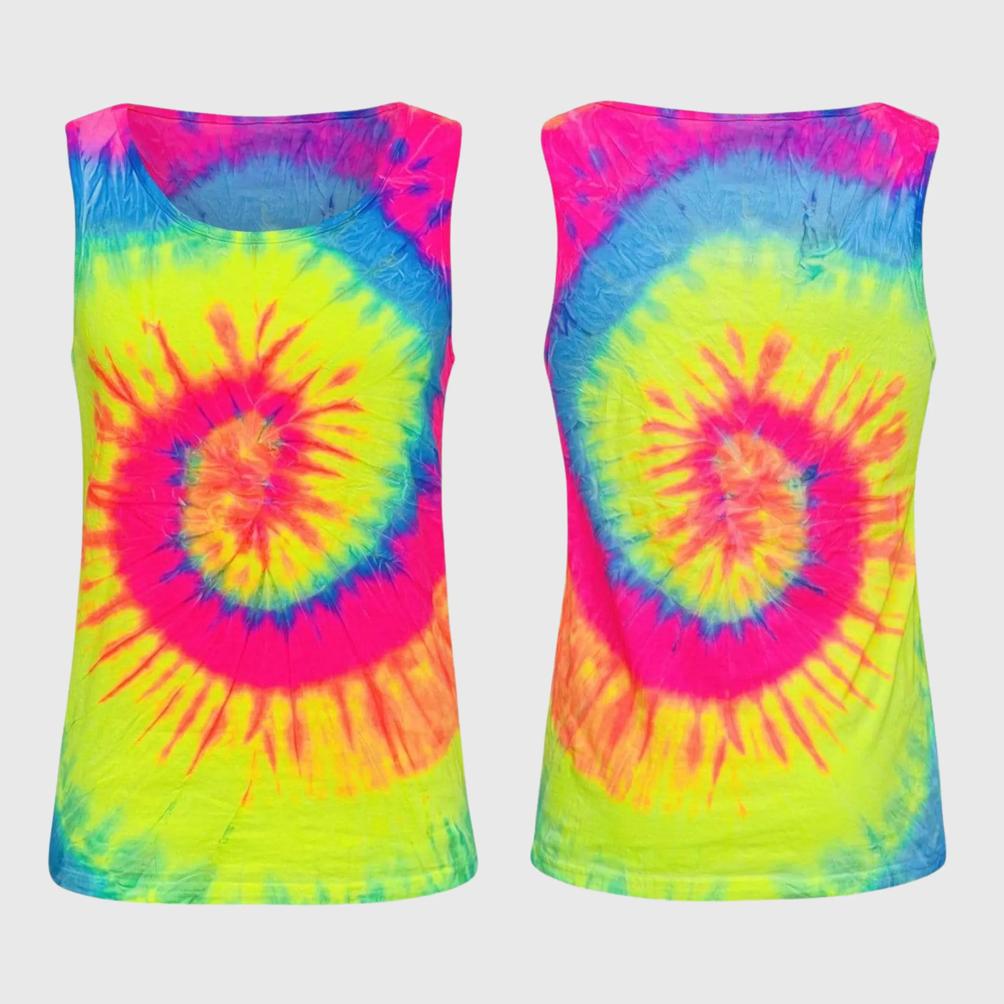 Tie Dye Neon Rainbow Tank Top