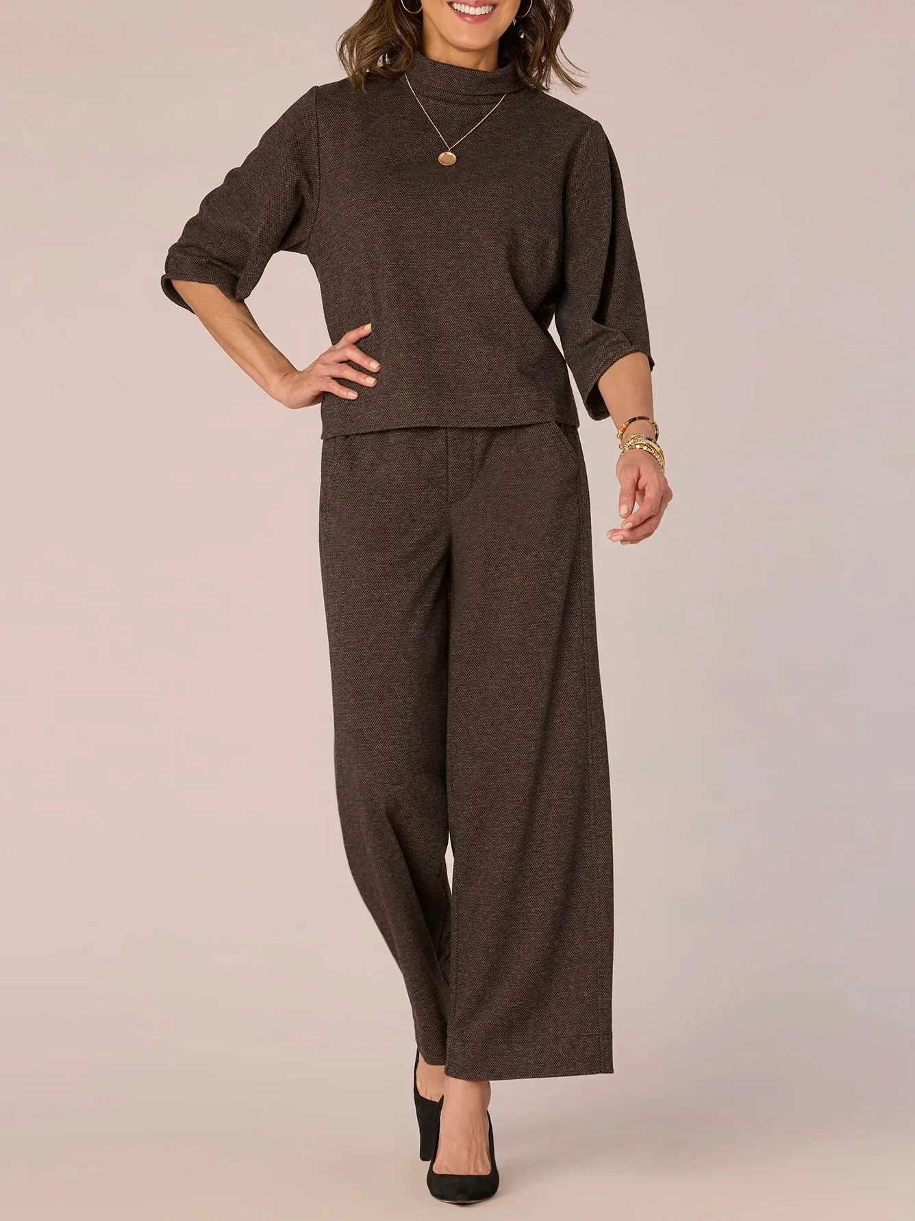 Trouser Pull-On Pant - Brown