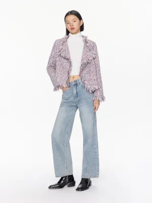 Tweed Fringed Cropped Jacket