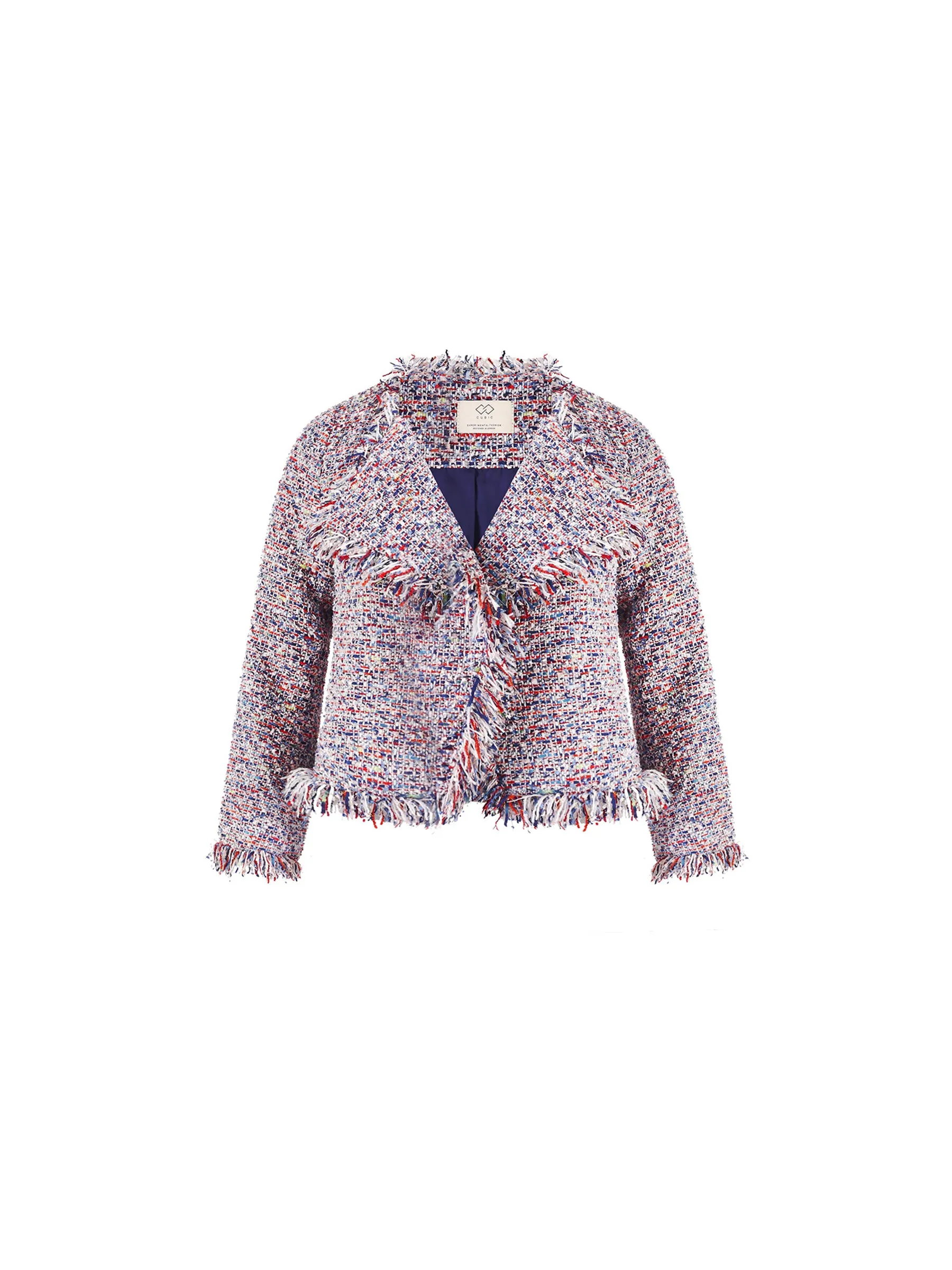 Tweed Fringed Cropped Jacket