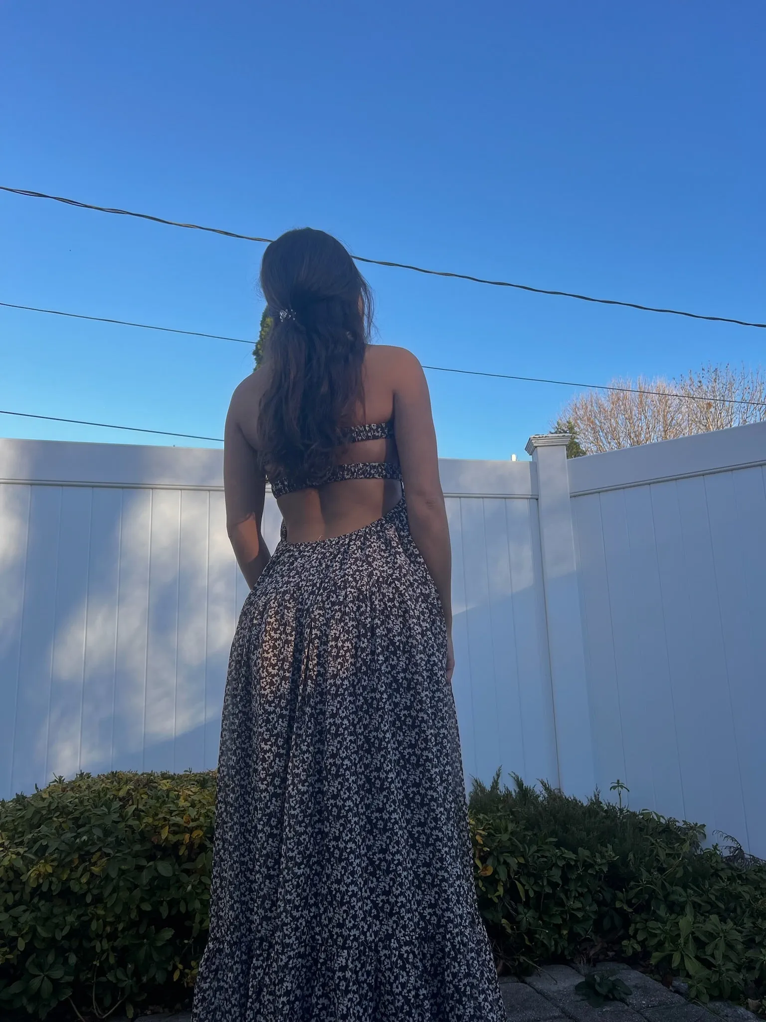Twisted Floral maxi dress