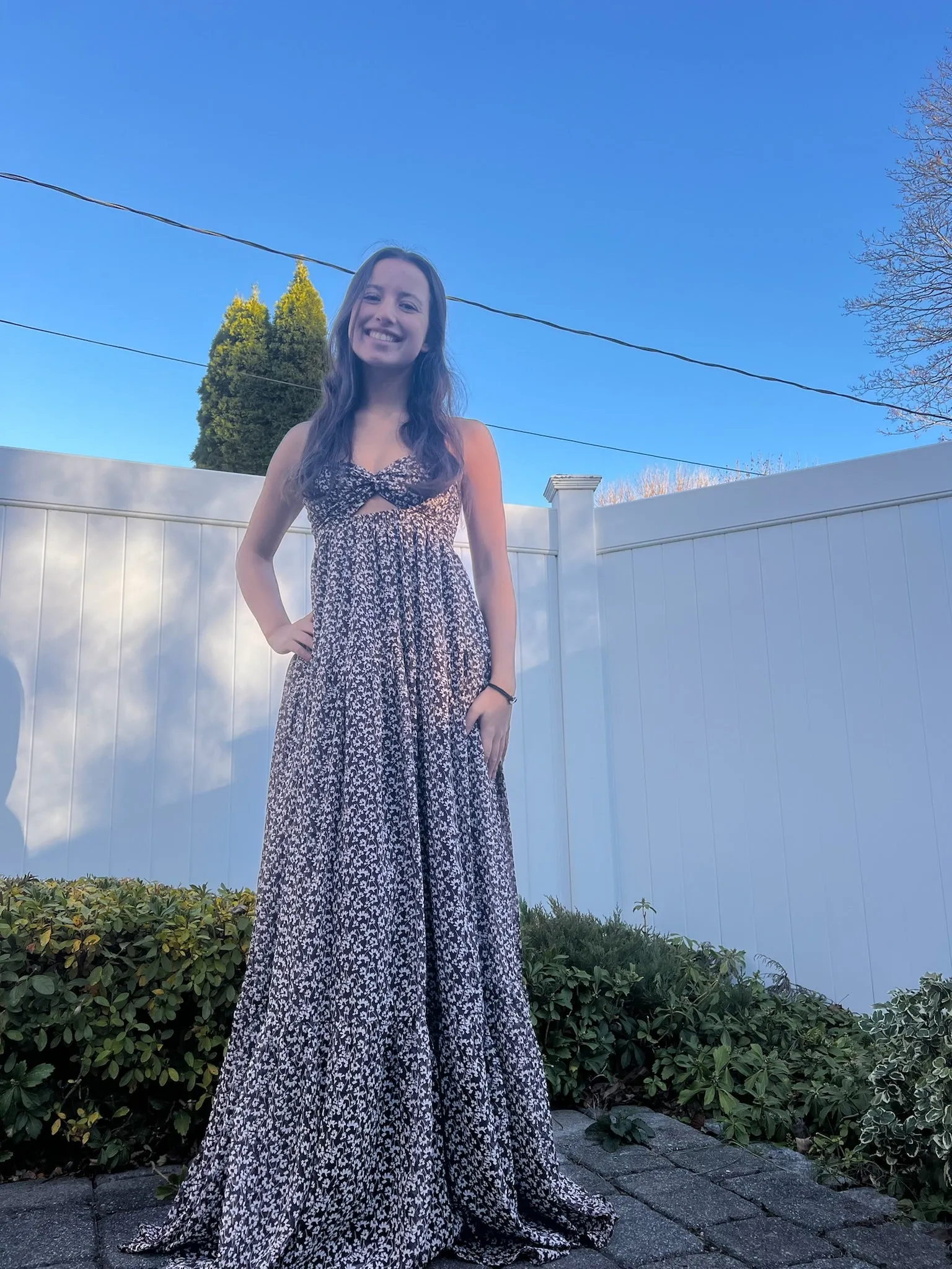 Twisted Floral maxi dress
