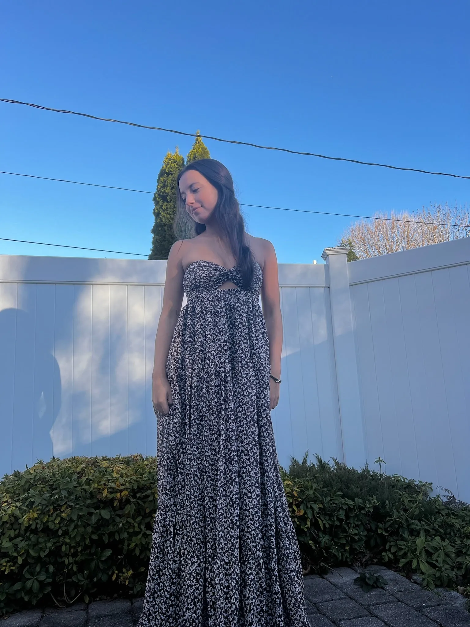 Twisted Floral maxi dress