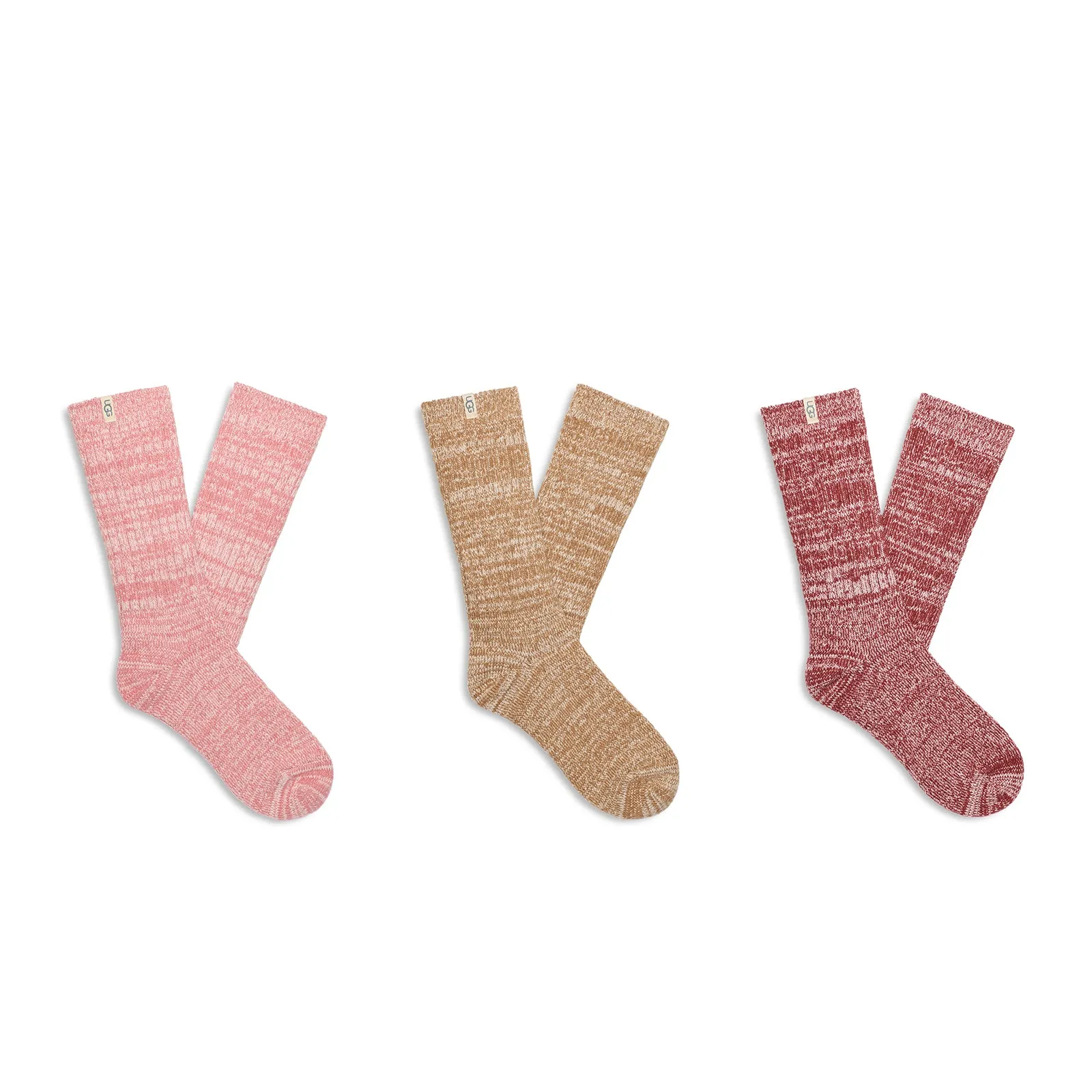 UGG® Rib Knit Slouchy Crew 3 Pack (Women)