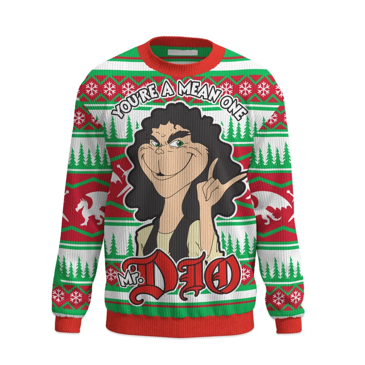 Ugly Christmas Pullover JulesRoche Official Fun Ronnie James Dio Design