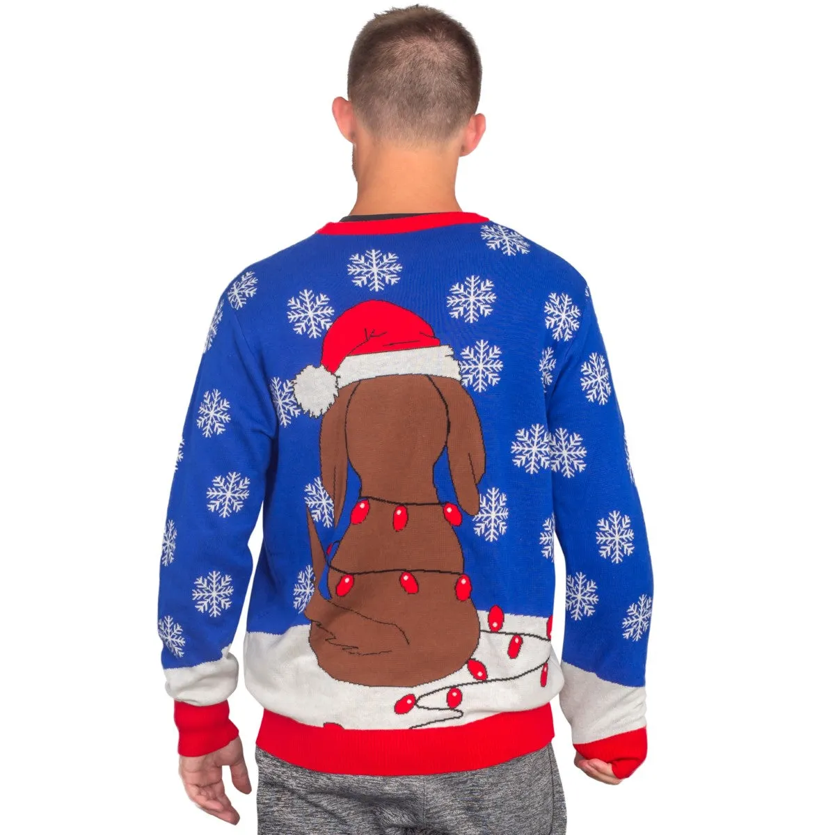 Ugly Christmas Sweater JulesRoche 3D Flappy Dog Ears Animated