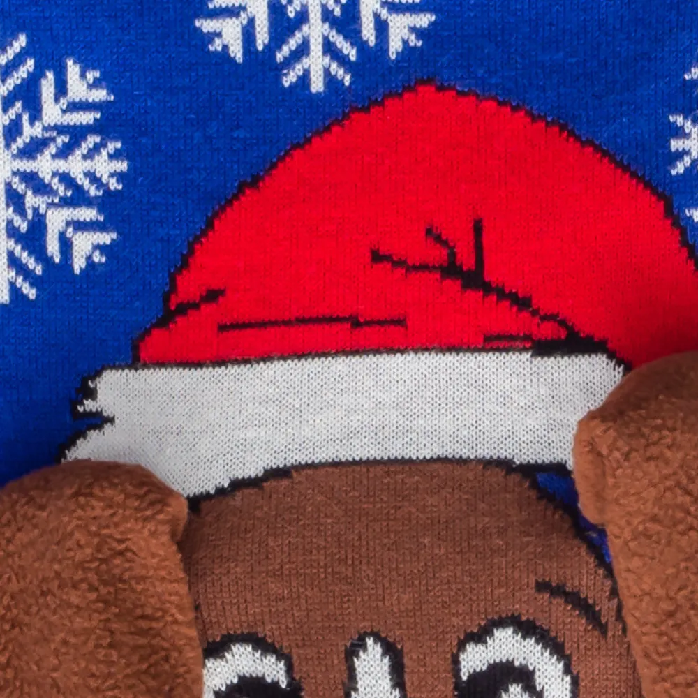 Ugly Christmas Sweater JulesRoche 3D Flappy Dog Ears Animated