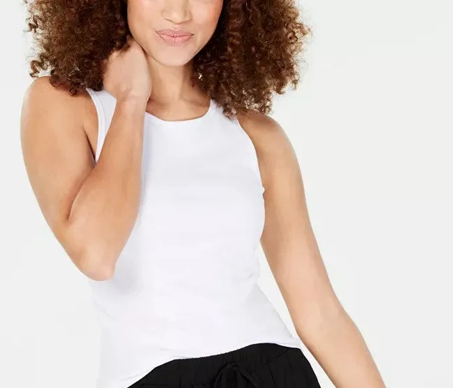 Ultra Flirt Juniors' Rib-Knit Tank Top White Size Extra Large