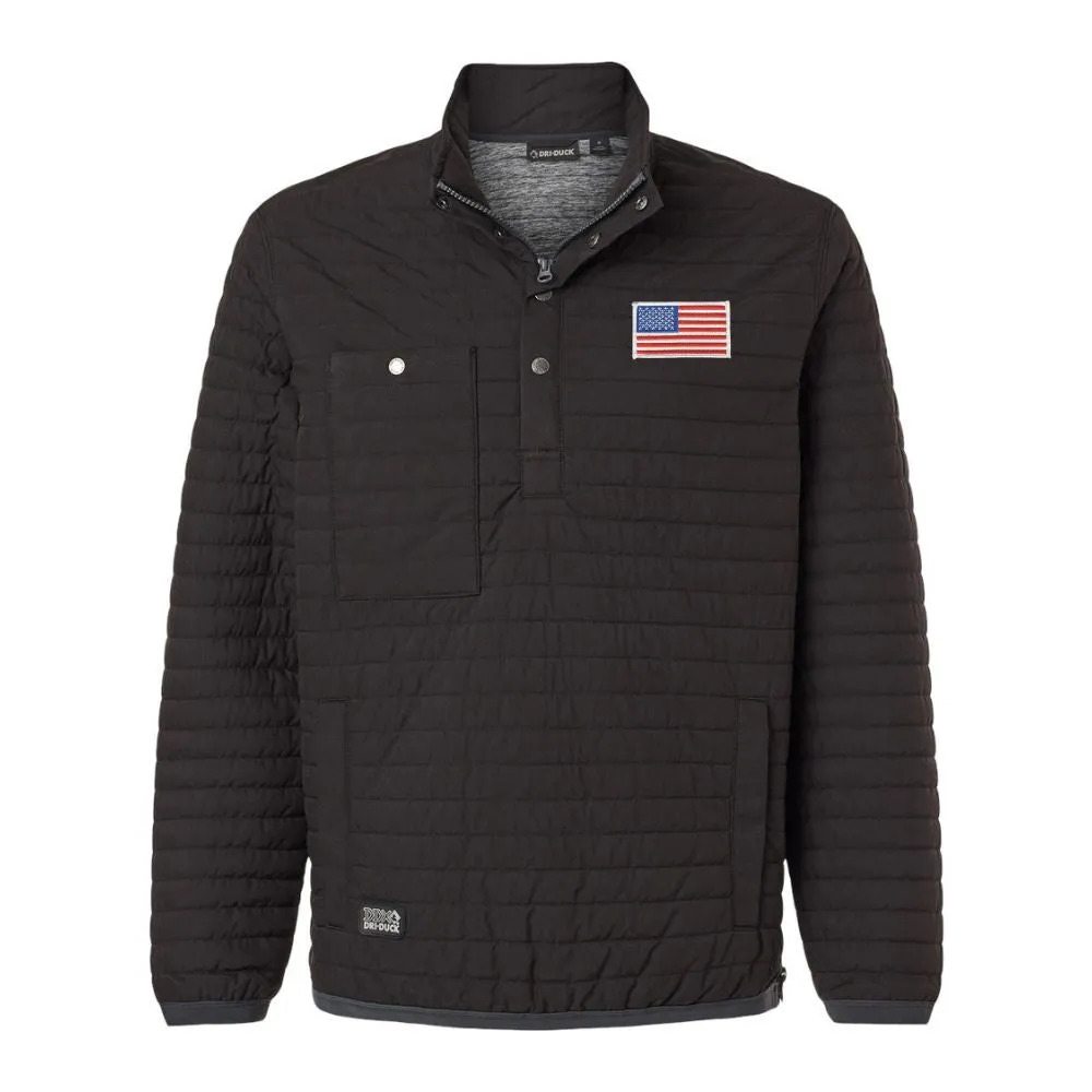 US Flag Dri-Duck Keystone Quilted Pullover