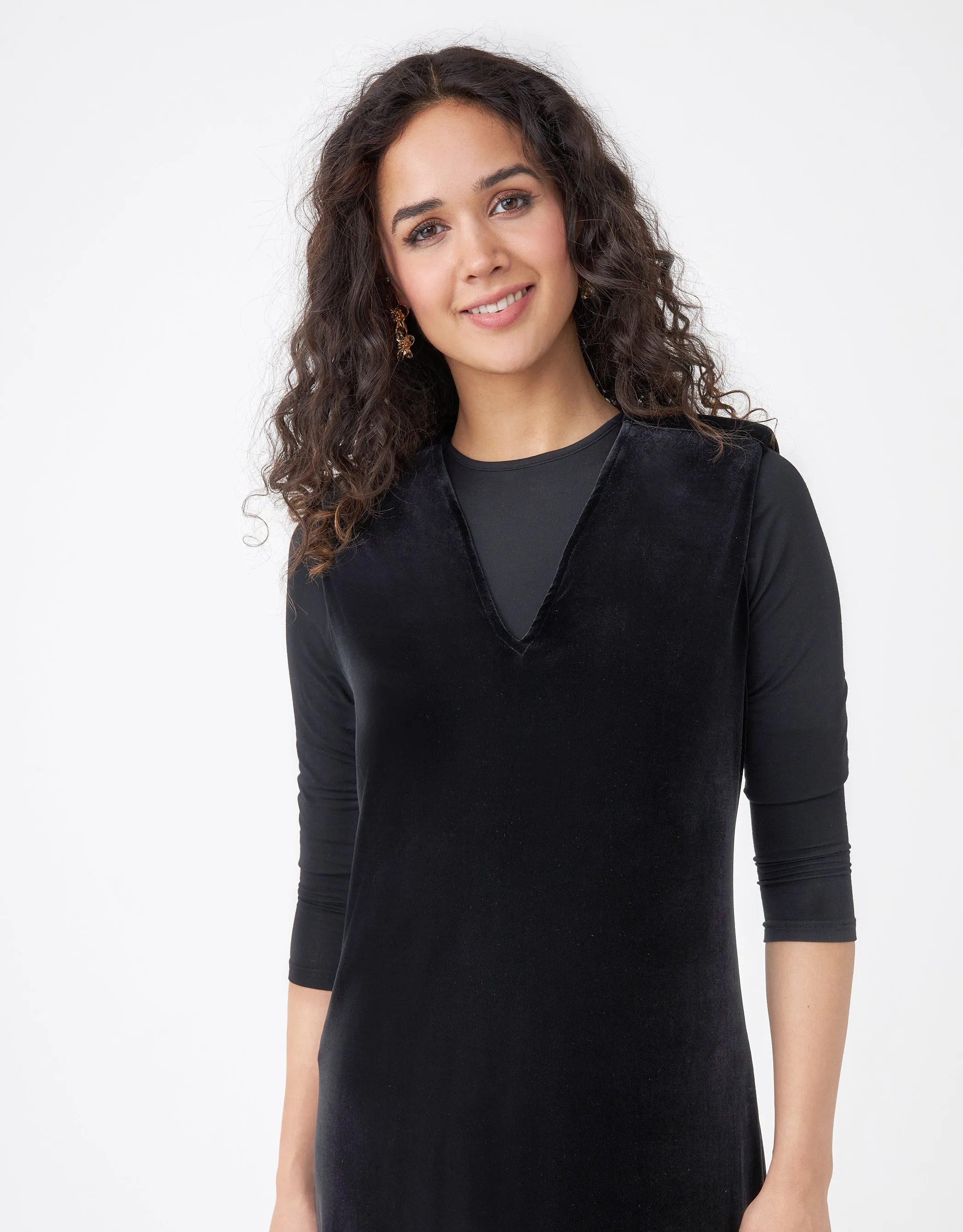 Velvet Maxi Jumper Shabbos Robe with Padded Shoulders