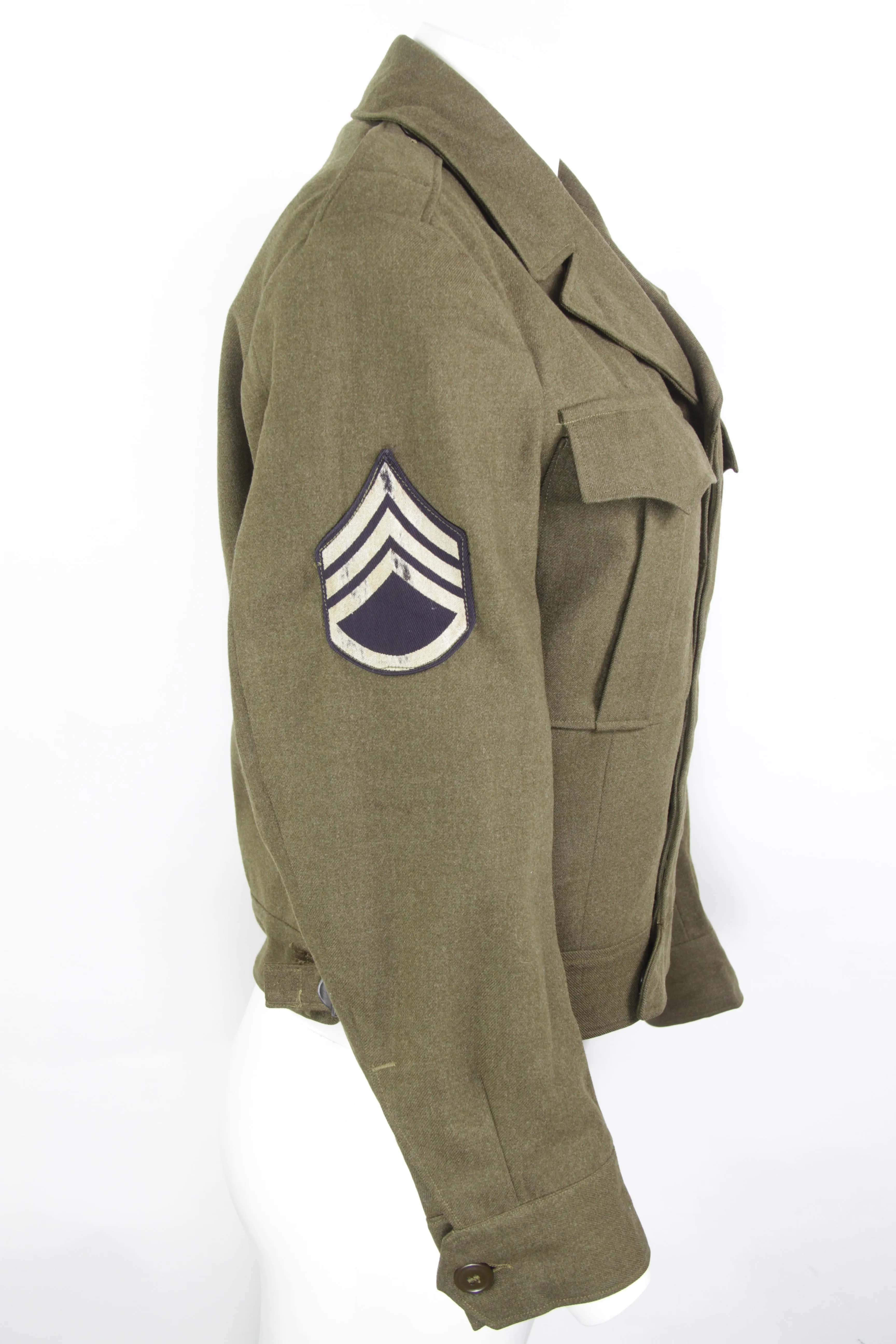 Vintage 1940/50s Ike Jacket with  US 24th Infantry Patch - S