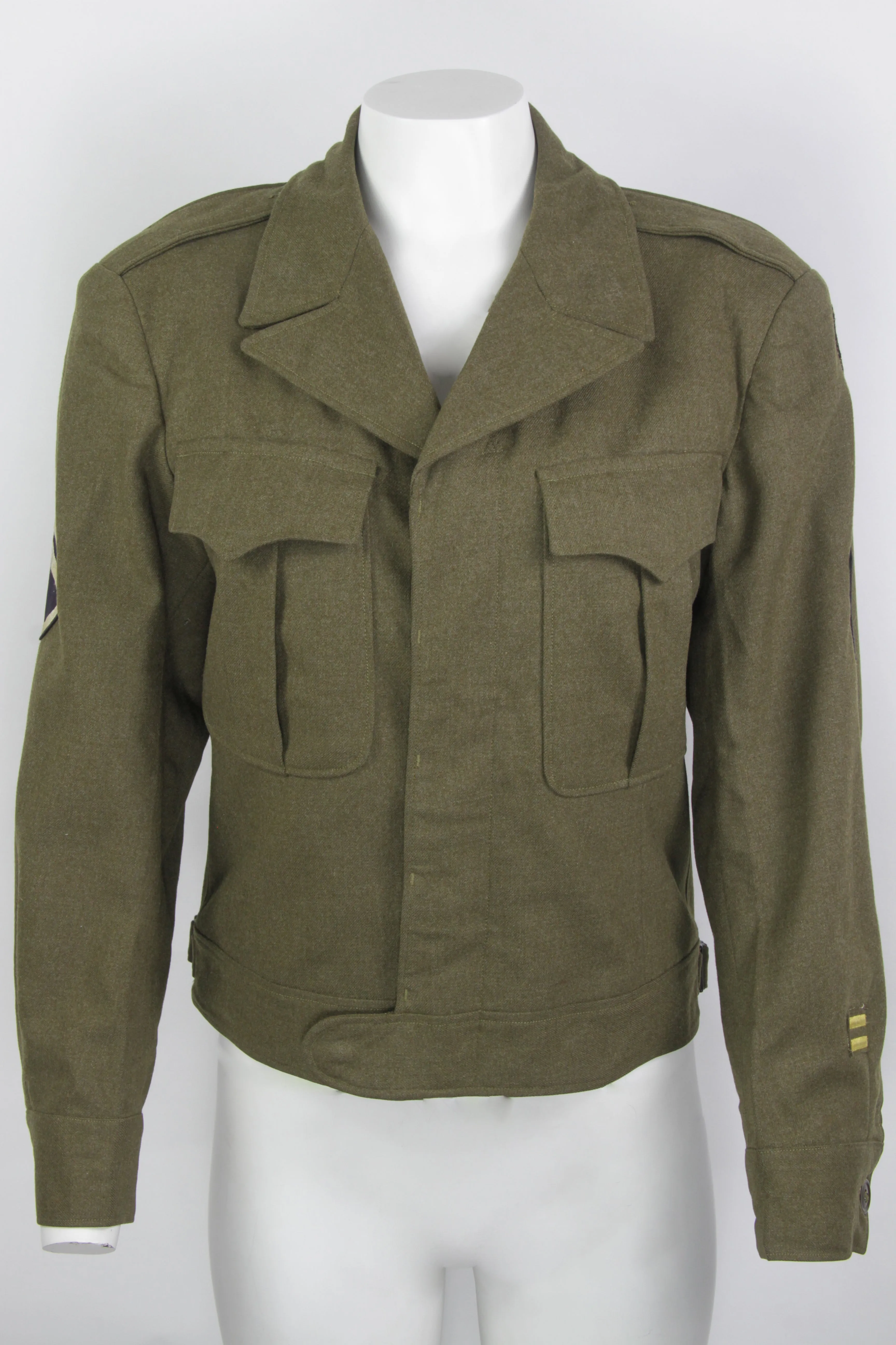 Vintage 1940/50s Ike Jacket with  US 24th Infantry Patch - S