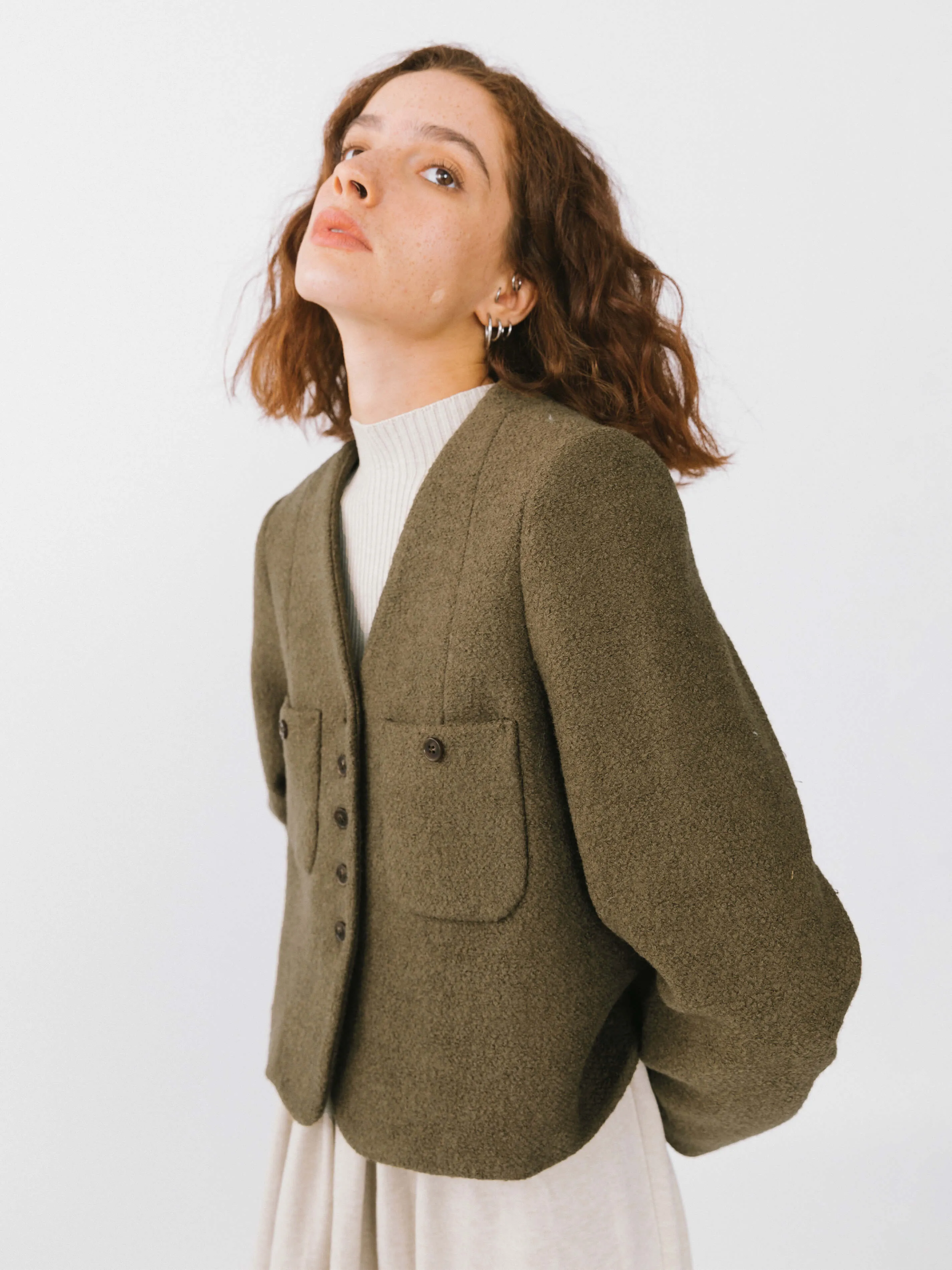 Vintage Style V- Neck Jacket