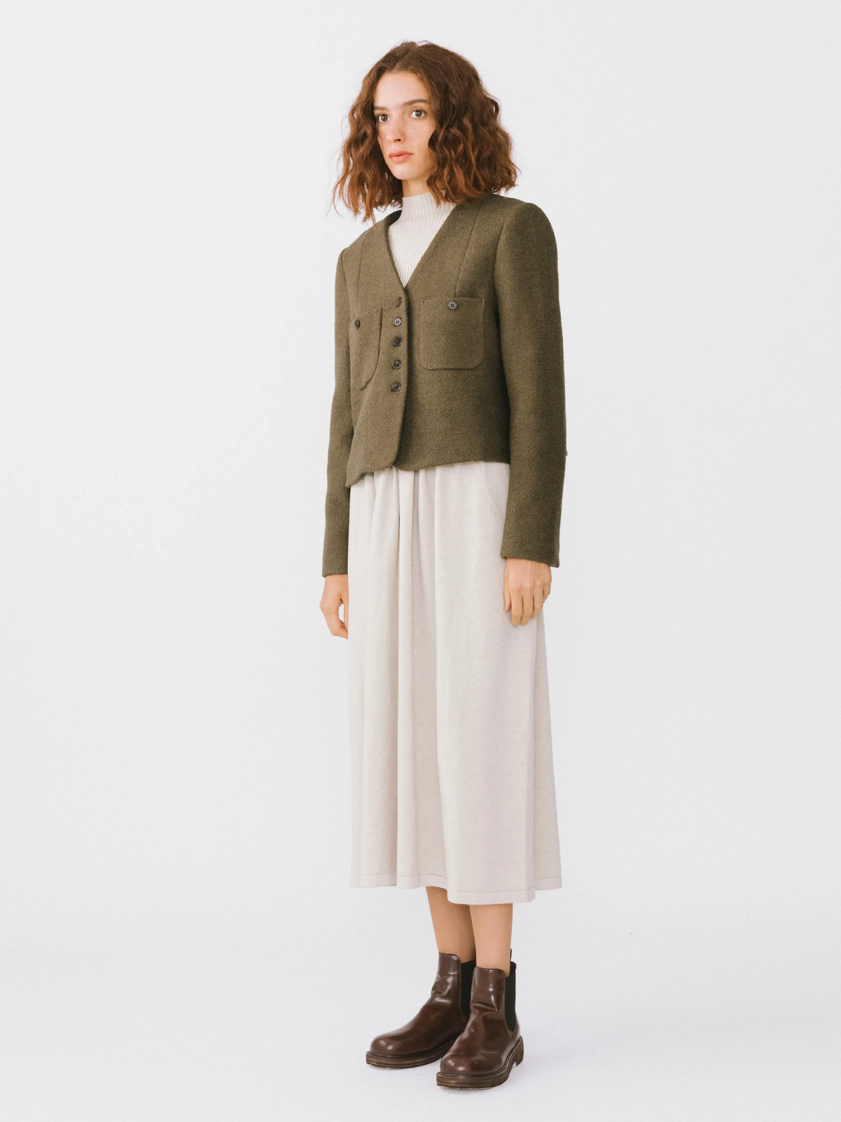Vintage Style V- Neck Jacket