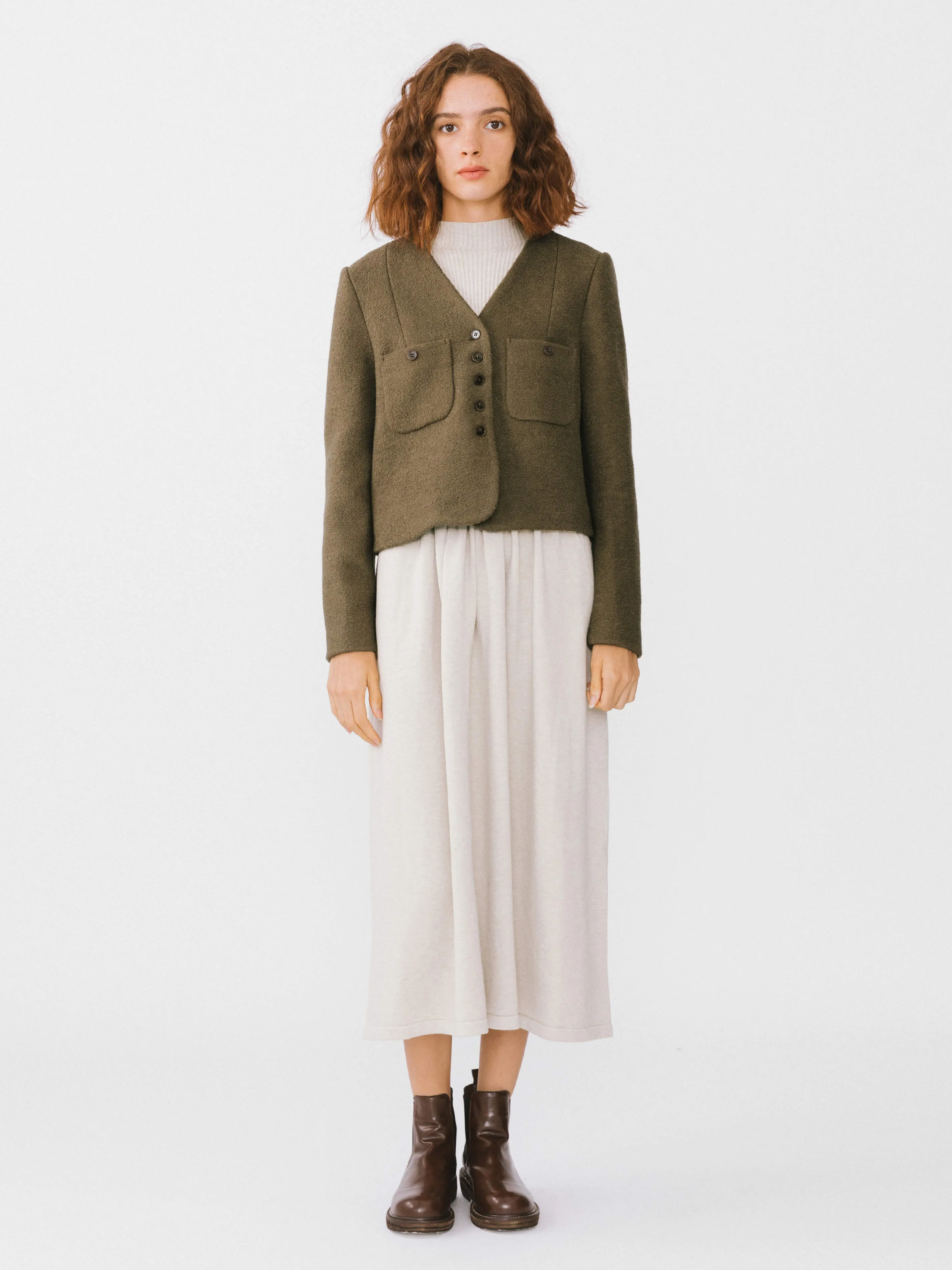 Vintage Style V- Neck Jacket