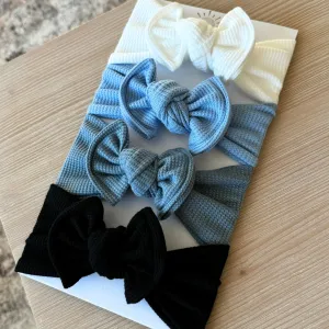 Waffle Top Knot Bundle | Blue Basics