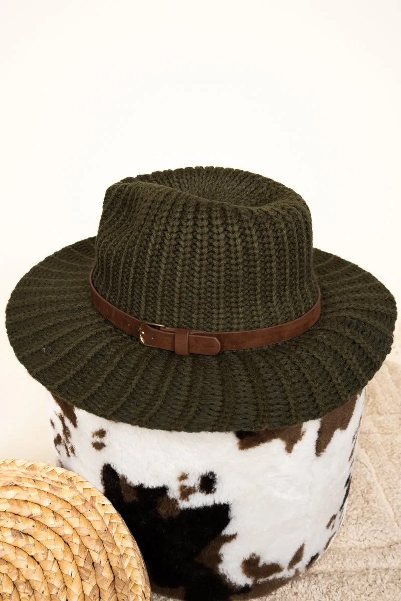 Winter Way Knit Hat, Olive