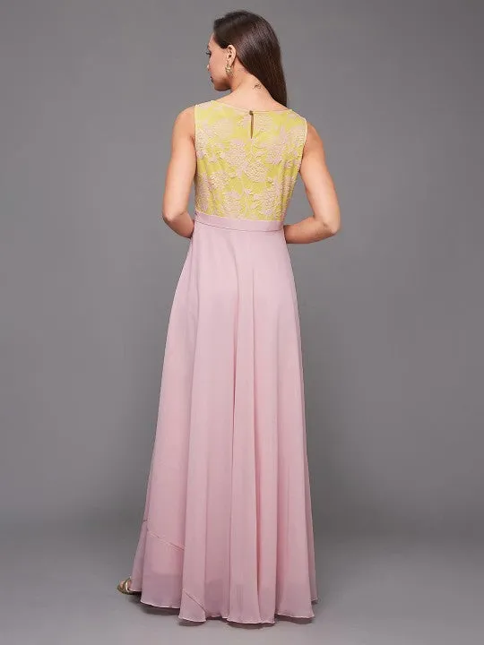 Women MultiColour Georgette Maxi Dress