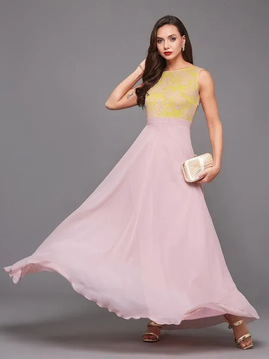 Women MultiColour Georgette Maxi Dress