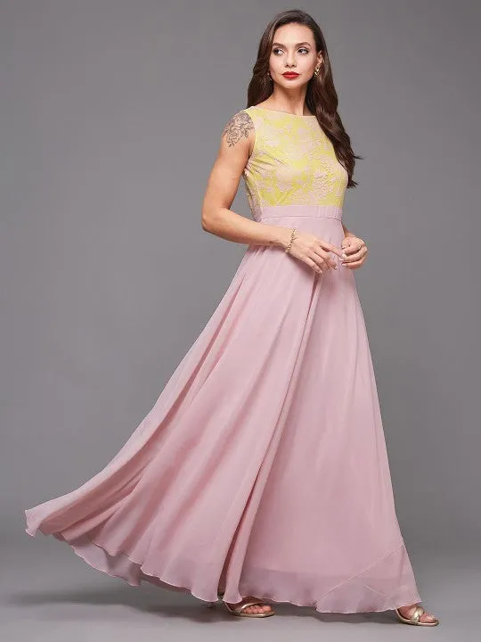 Women MultiColour Georgette Maxi Dress