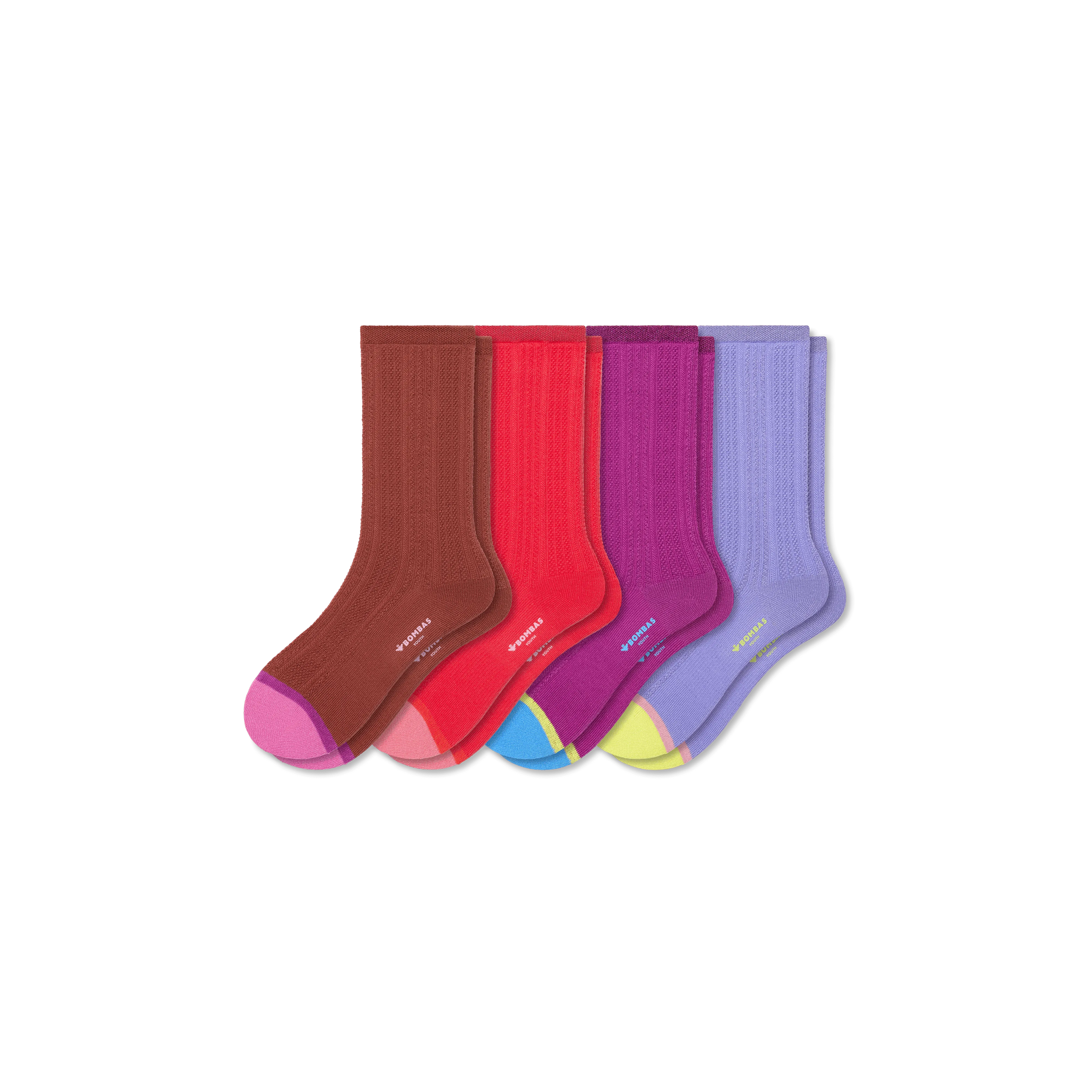 Youth Pointelle Calf Sock 4-Pack