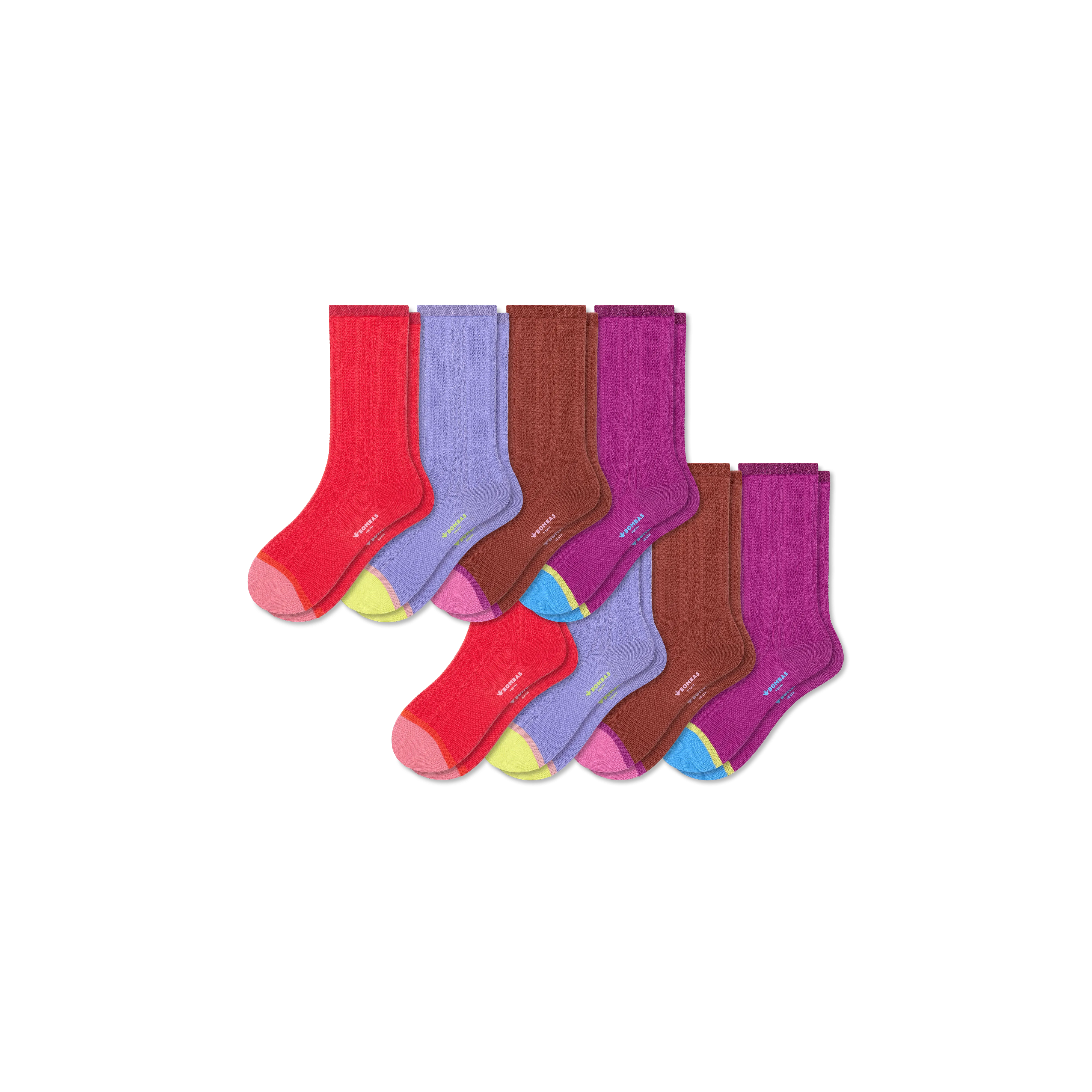 Youth Pointelle Calf Sock 8-Pack