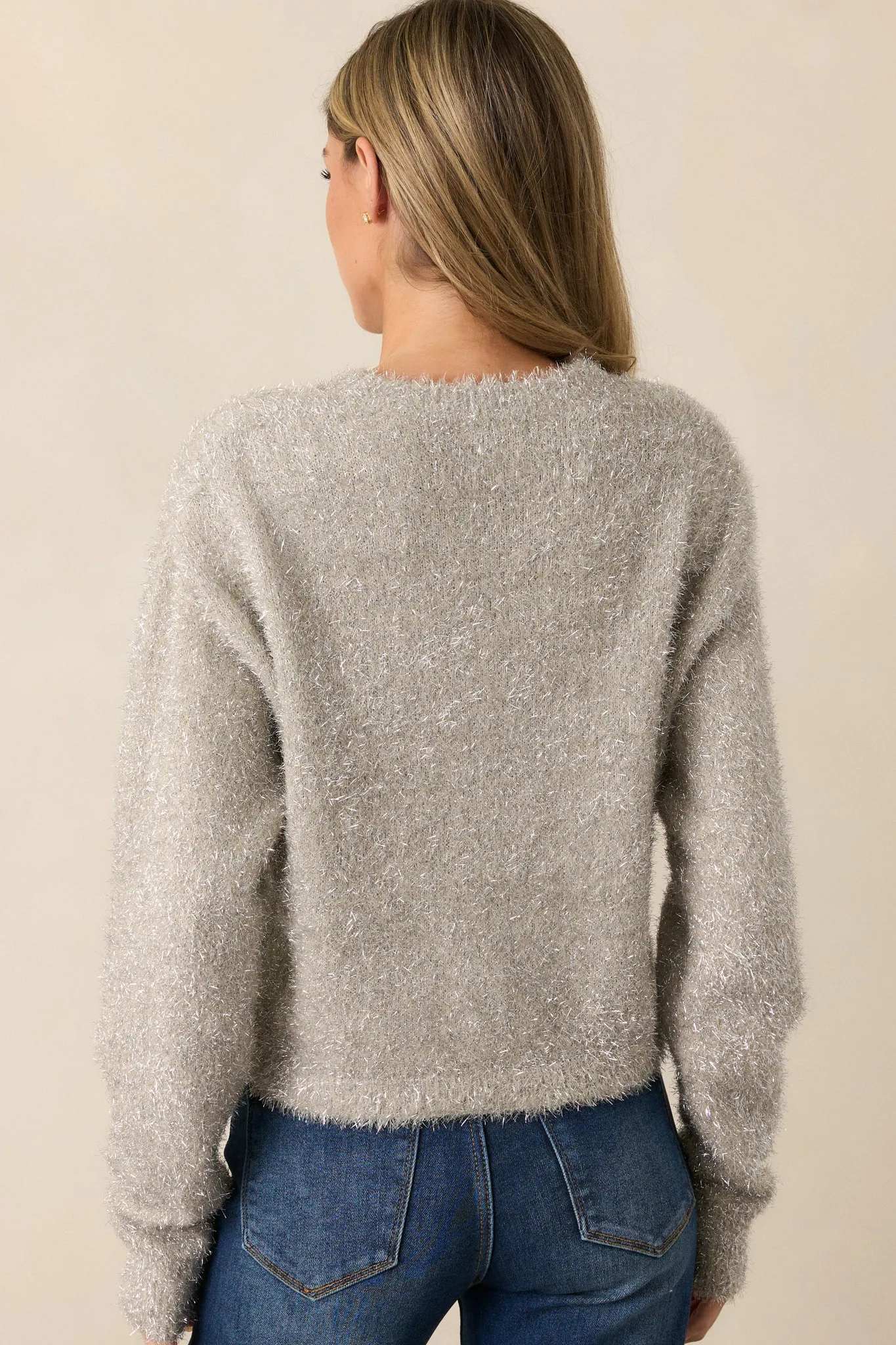 Z Supply Tinseltown Champagne Cropped Sweater