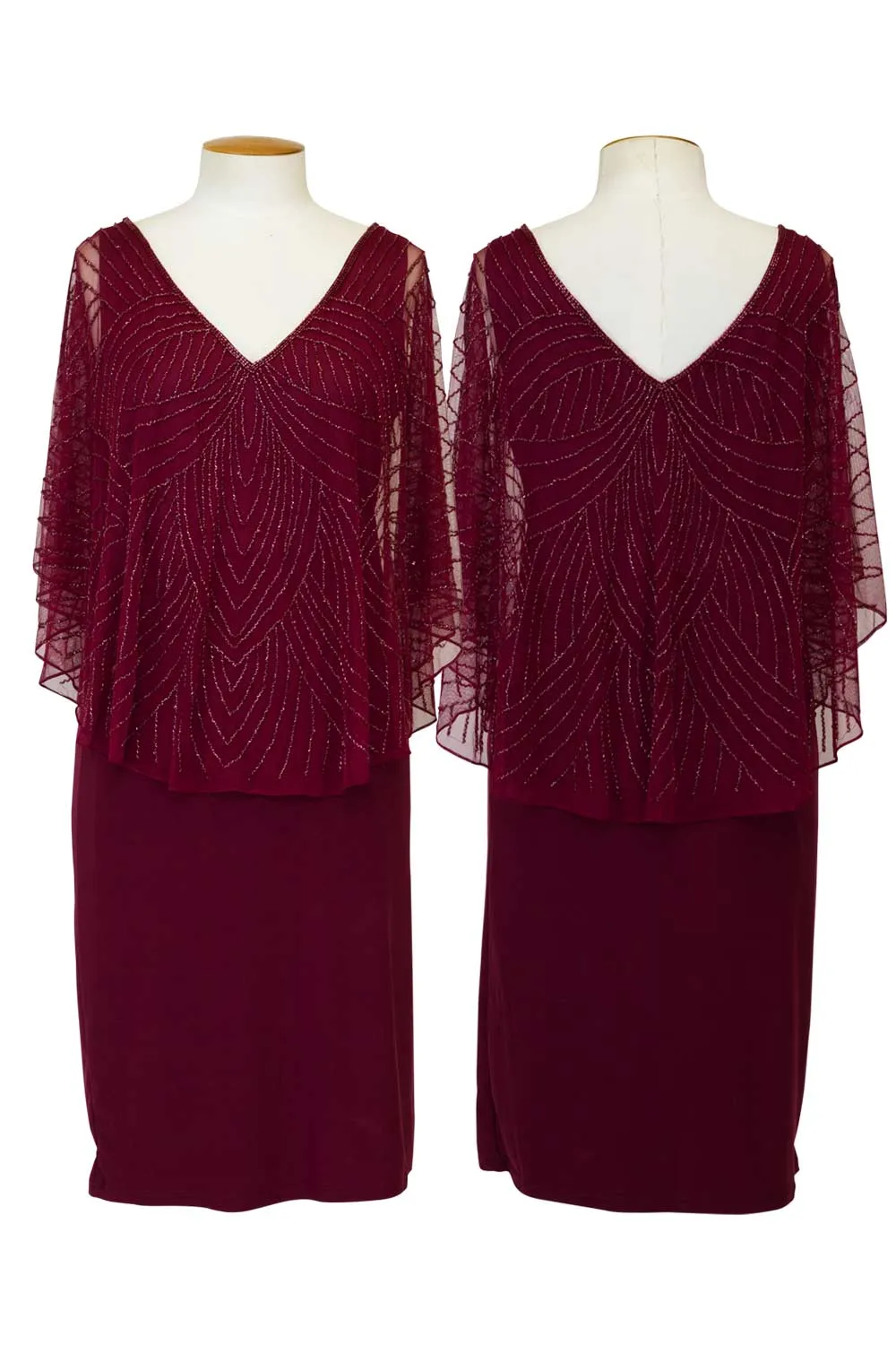 Zaliea - Z0009 Beaded Cape Dress