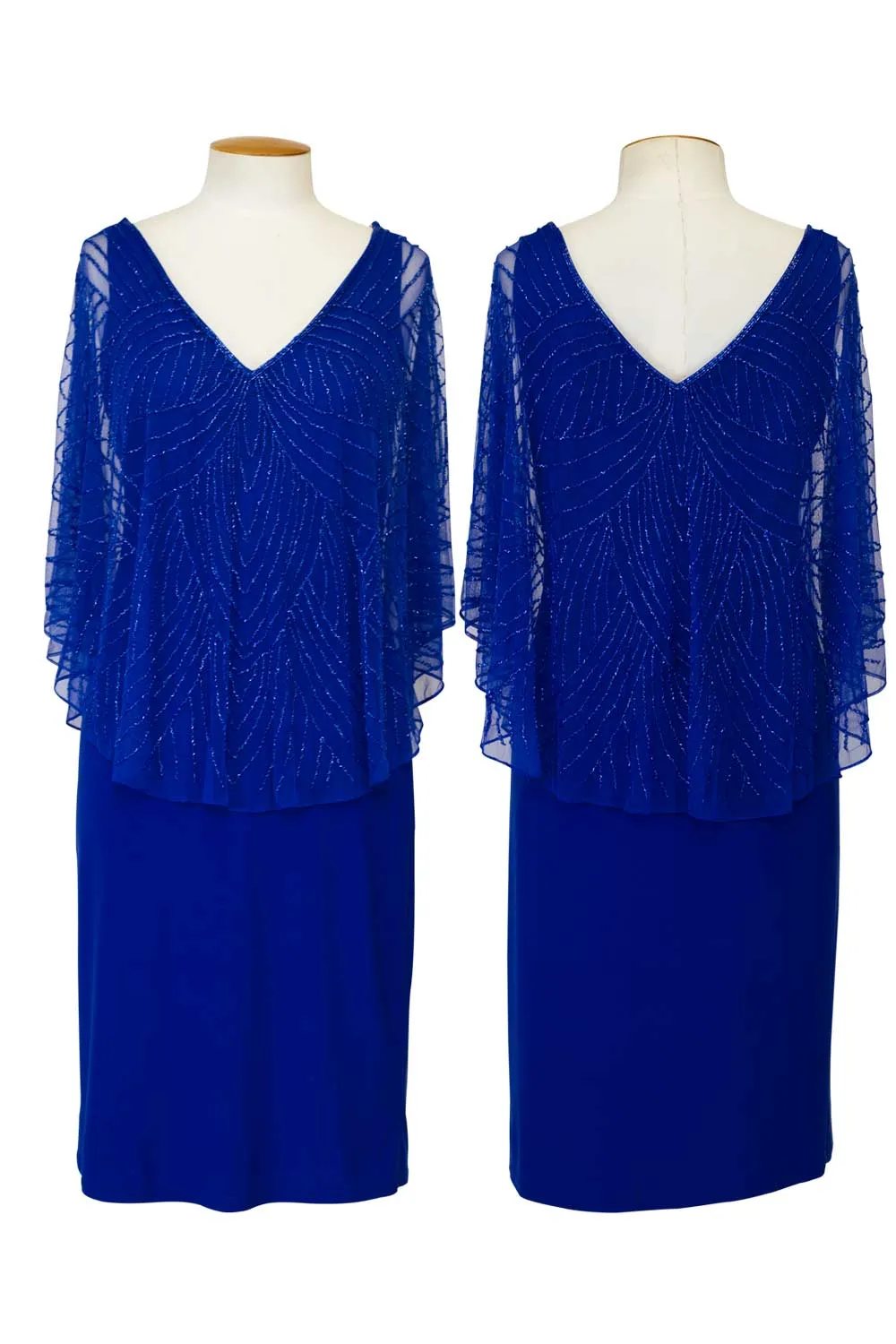 Zaliea - Z0009 Beaded Cape Dress